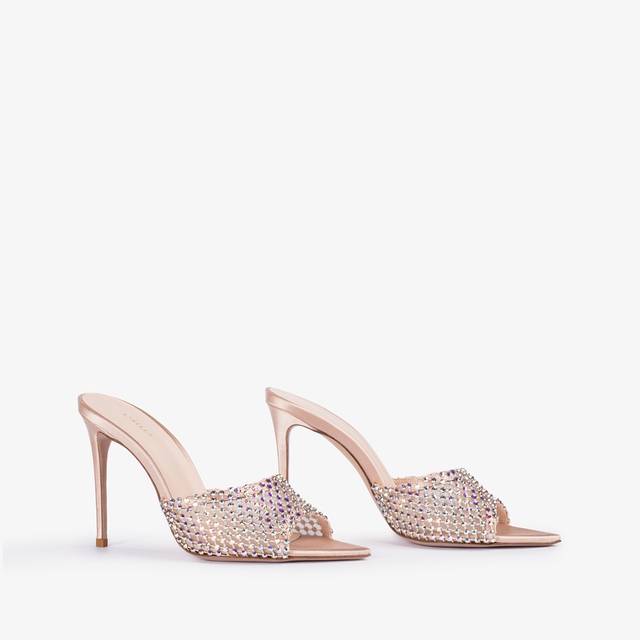 Le Silla Sandalo gioiello rete nude skin con Cristalli Offerta speciale della fabbrica