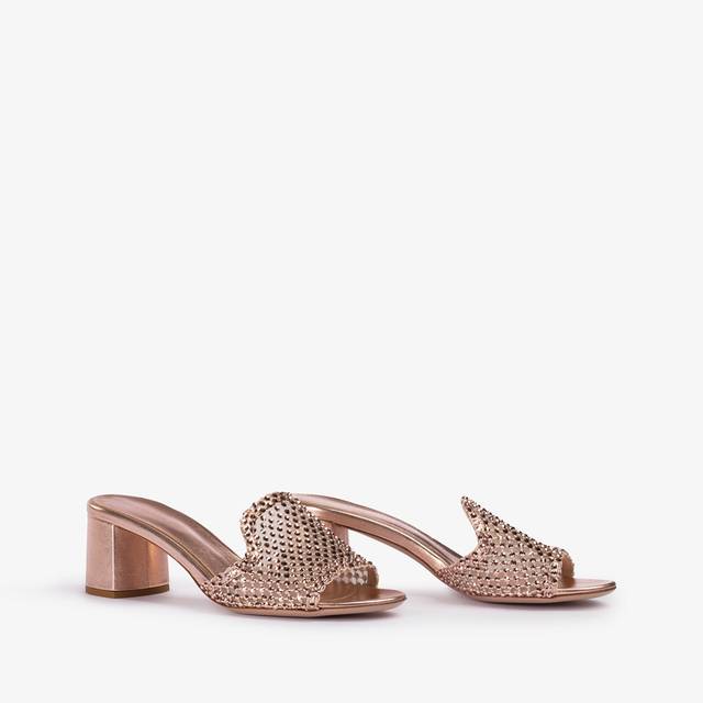 Le Silla Sandalo gioiello rete oro rosa Sostegno trimestrale