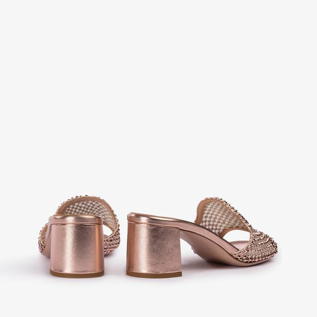 Le Silla Sandalo gioiello rete oro rosa Sostegno trimestrale