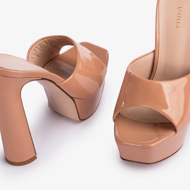 Le Silla Sandalo con plateau vernice nude phard Discount Store per i nuovi prodotti