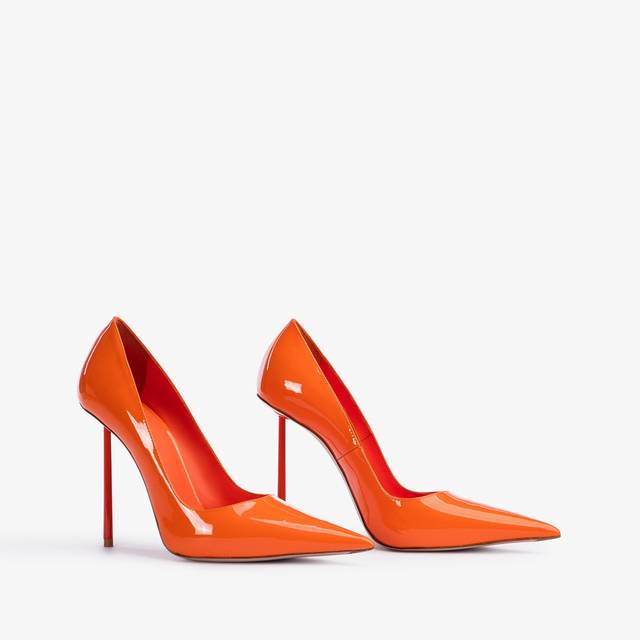 Le Silla Décolleté vernice arancione mandarin Officina