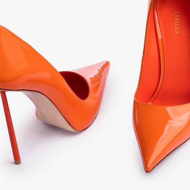 Le Silla Décolleté vernice arancione mandarin Officina