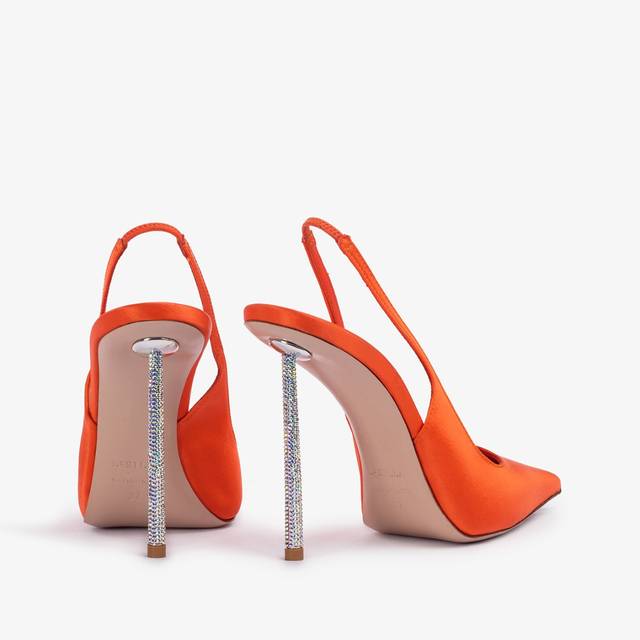 Le Silla Slingback raso arancione mandarin Esporta salva