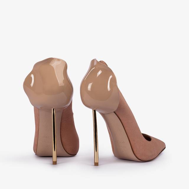 Le Silla Décolleté camoscio phard/oro In vendita