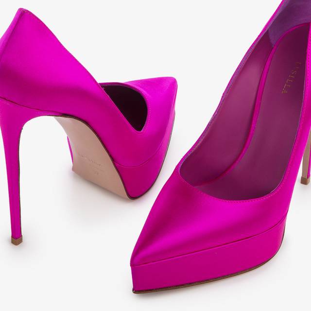 Le Silla Décolleté con plateau raso fucsia bouganville Prezzo Ridotto