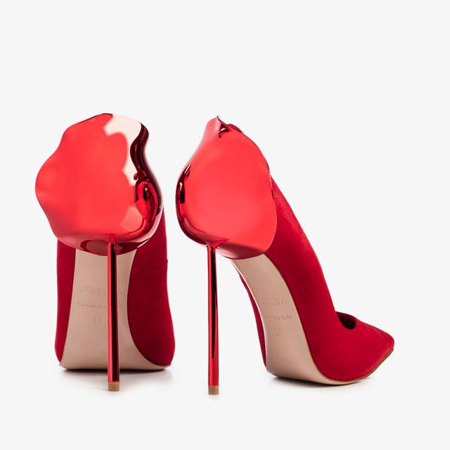 Le Silla Décolleté camoscio rossa Economico