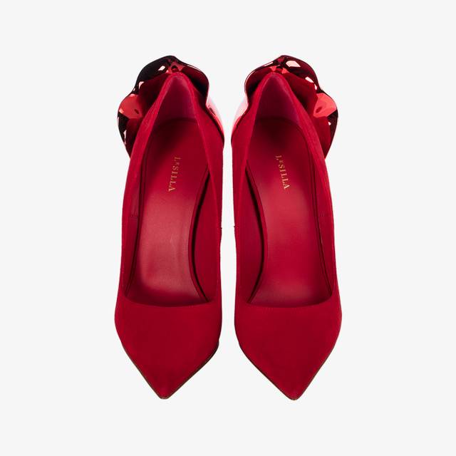 Le Silla Décolleté camoscio rossa Economico