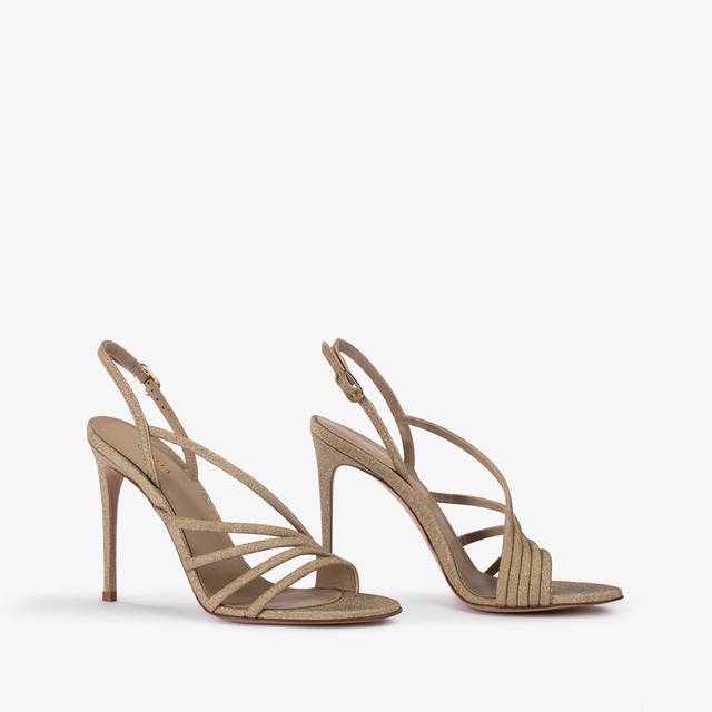 Le Silla Sandalo tessuto glitterato oro Hotsell