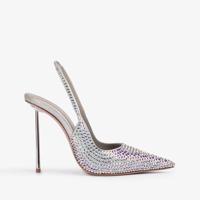 Le Silla Slingback cristalli argento eclissi Vendita Economica