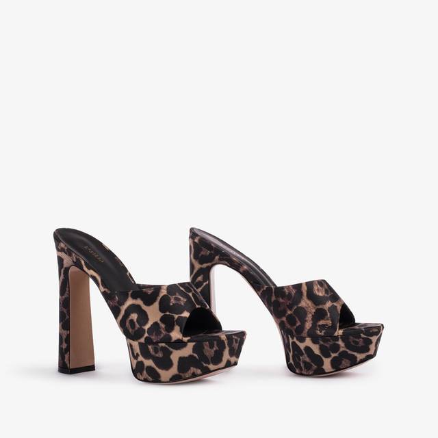 Le Silla Sandalo mule con plateau raso stampa leopardata Vendite Flash