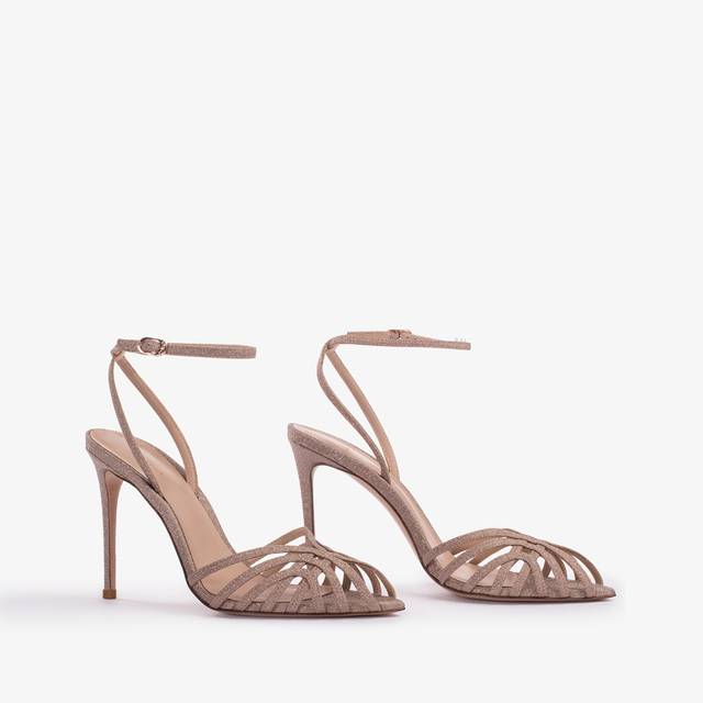 Le Silla Sandalo glitter nude skin Prezzo di fabbrica