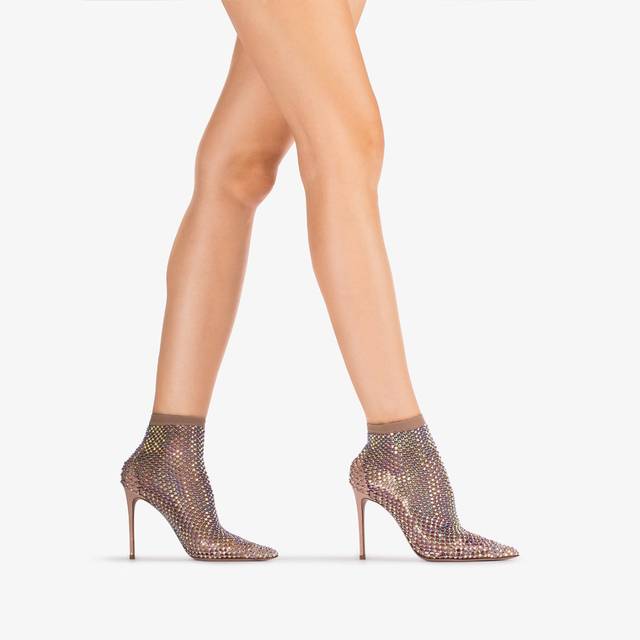 Le Silla Stivaletto calza nude skin e Cristalli Shopping online
