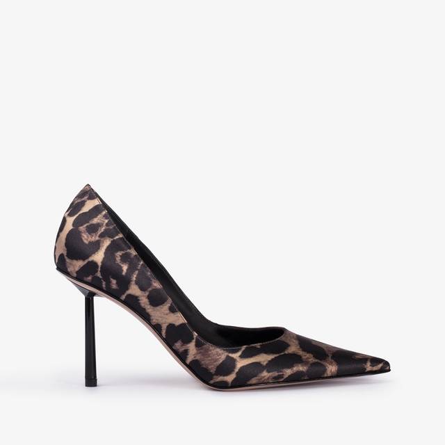 Le Silla Décolleté raso stampa leopardata