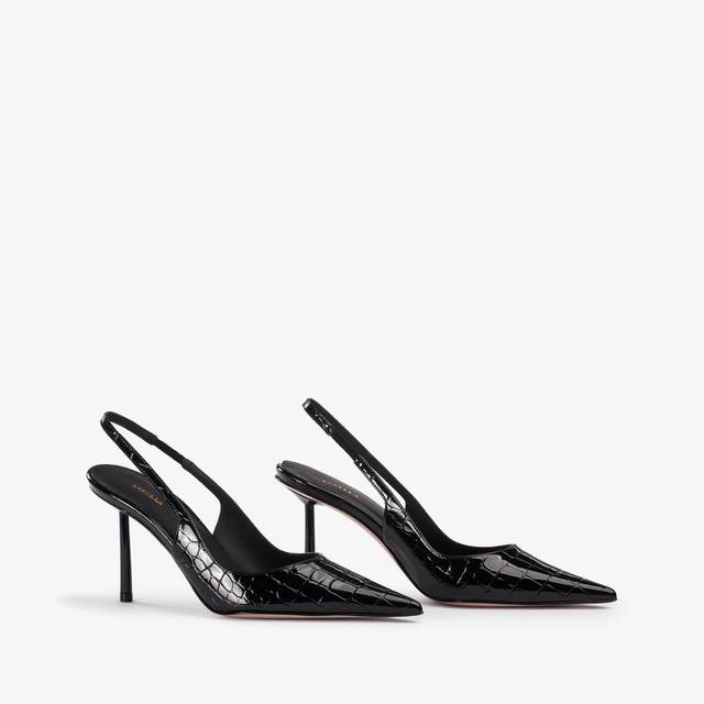 Le Silla Slingback stampa cocco nera Offerta temporanea