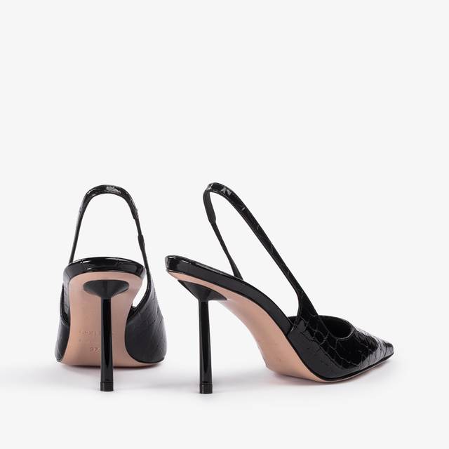 Le Silla Slingback stampa cocco nera Offerta temporanea