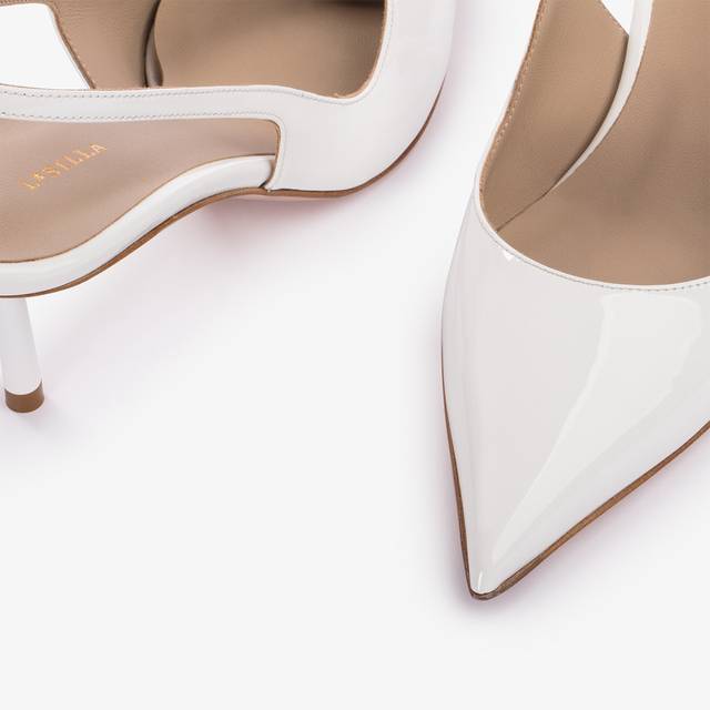 Le Silla Slingback vernice bianca carta Offerte esclusive