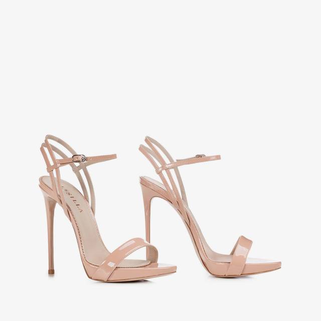 Le Silla Sandalo vernice nude phard Liquidazione