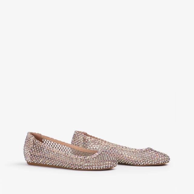 Le Silla Ballerina gioiello rete nude skin con Cristalli Fino al 50% di sconto