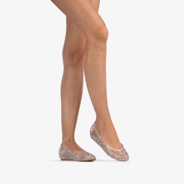 Le Silla Ballerina gioiello rete nude skin con Cristalli Fino al 50% di sconto