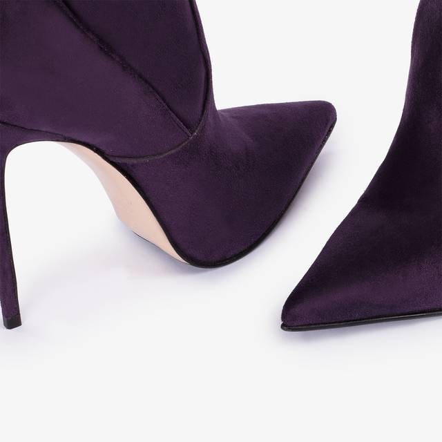 Le Silla Stivale sopra al ginocchio camoscio vegan stretch viola kamala Only for today