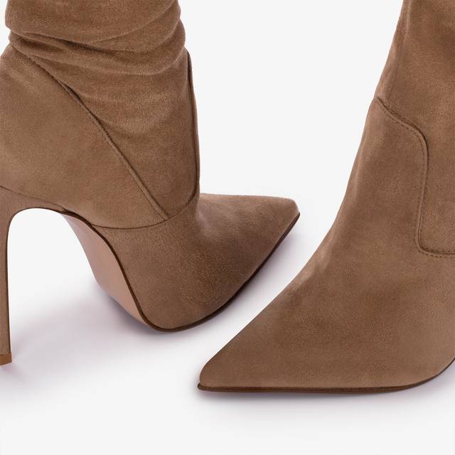 Le Silla Stivale sopra al ginocchio camoscio vegan stretch marrone ginger Offerta speciale della fabbrica