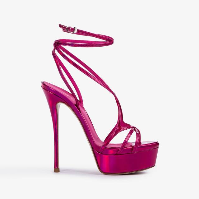 Le Silla Sandalo con plateau iridescente fucsia bouganville 50% di sconto per tempo limitato