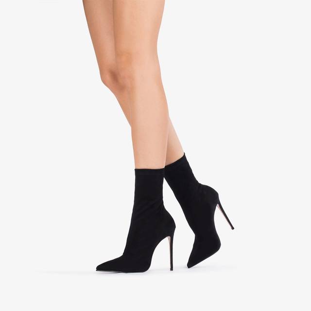 Le Silla Stivaletto camoscio stretch nero Prezzo Ridotto