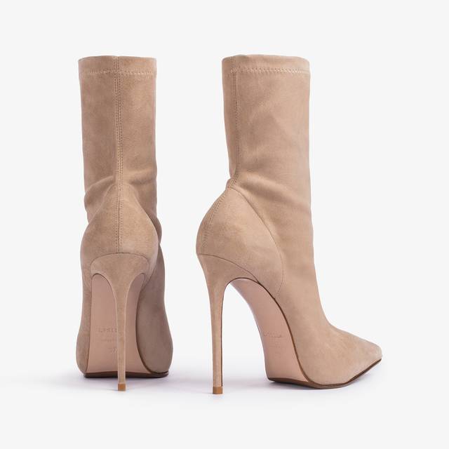 Le Silla Stivaletto camoscio stretch beige tower Novità