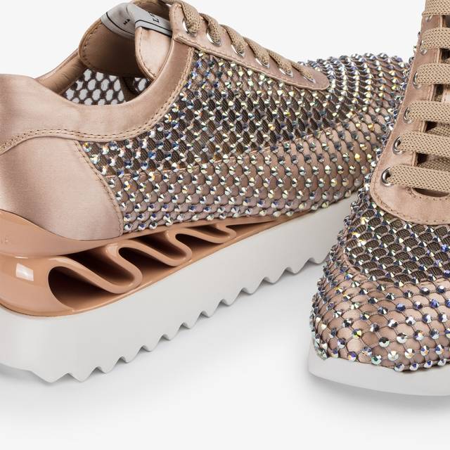 Le Silla Sneaker rete nude skin e Cristalli Presa