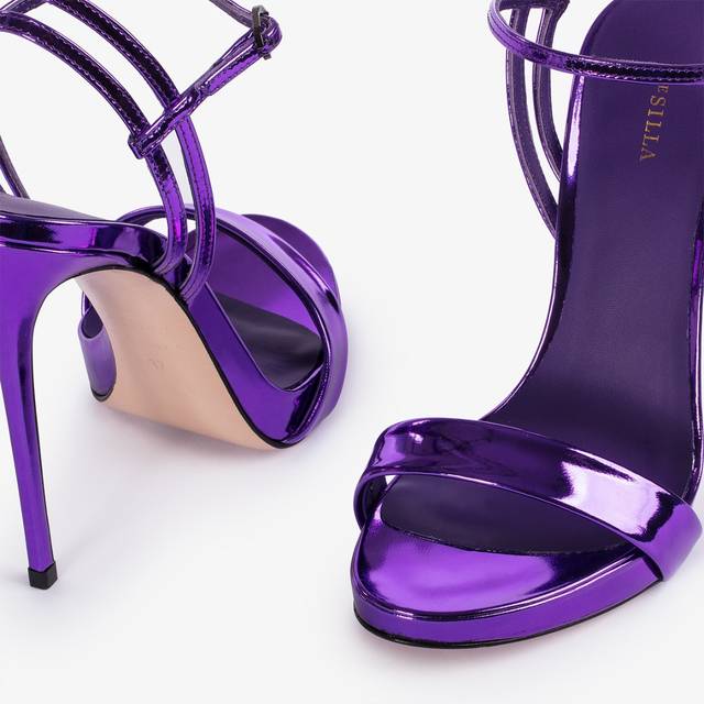 Le Silla Sandalo metallizzato viola kamala Outlet