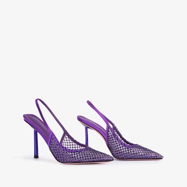 Le Silla Slingback gioiello rete viola Kamala e Cristalli Hotsell