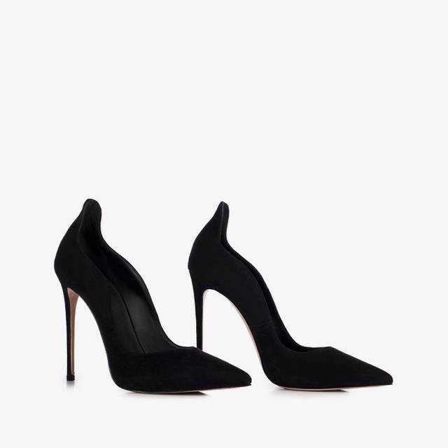 Le Silla Décolleté camoscio nera Vendita Calda