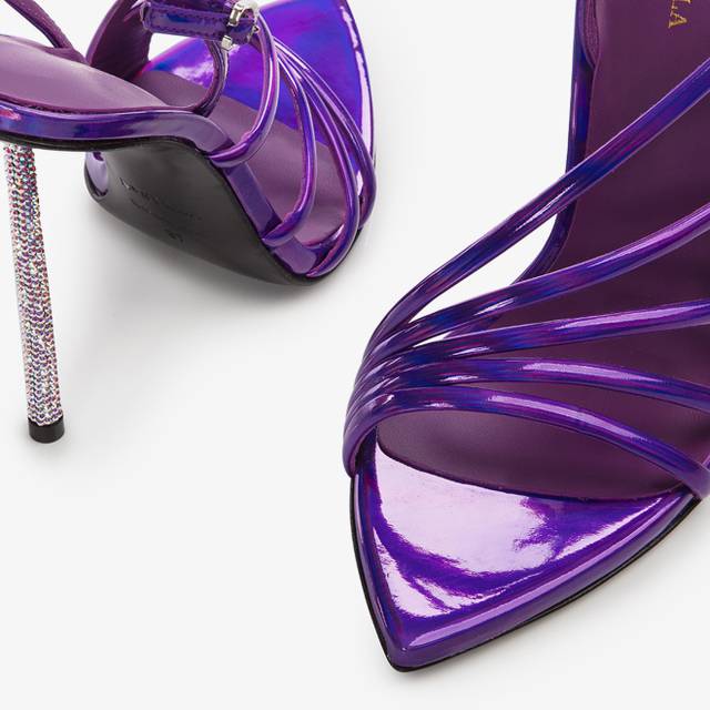 Le Silla Sandalo iridescente viola kamala Saldi Di Fabbrica