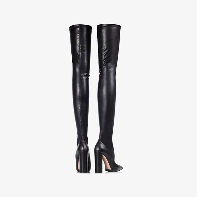 Le Silla Stivale sopra il ginocchio pelle vegan stretch nero Moda