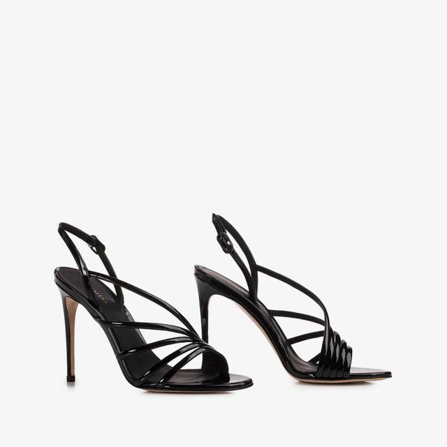 Le Silla Sandalo vernice nero Offerta speciale