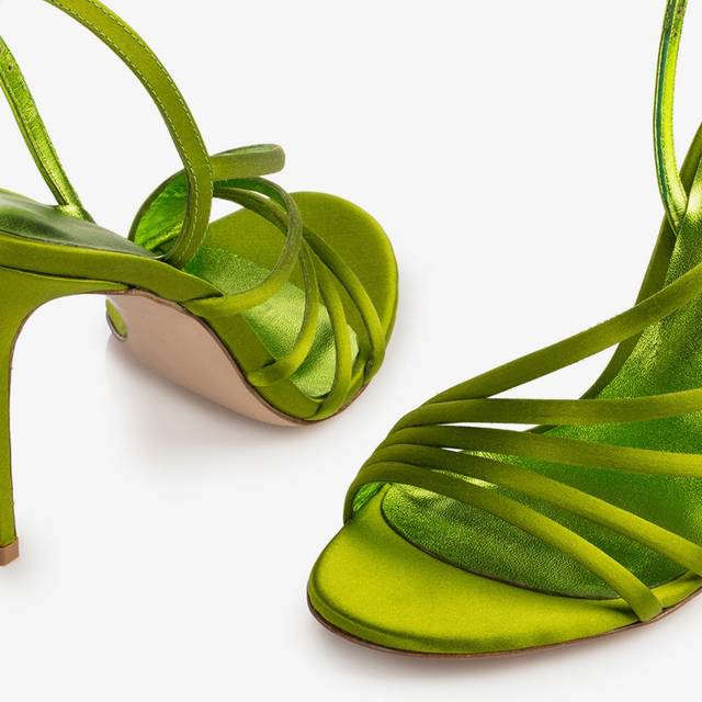 Le Silla Sandalo raso verde tokyo Comprare a buon mercato