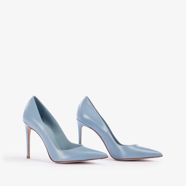 Le Silla Décolleté pelle azzurro nilo Shopping online