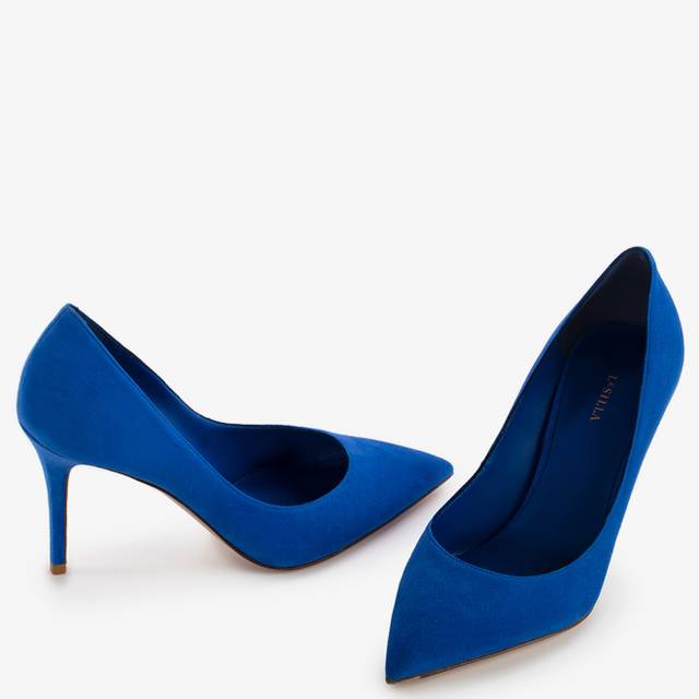 Le Silla Décolleté camoscio blu persia Offerta esclusiva