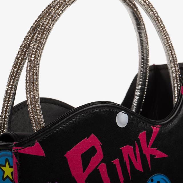 Le Silla Mini bag pelle nera e fucsia e Cristalli Offerte esclusive