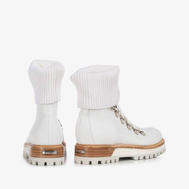 Le Silla Stivaletto trekking pelle bianco Ritorno libero