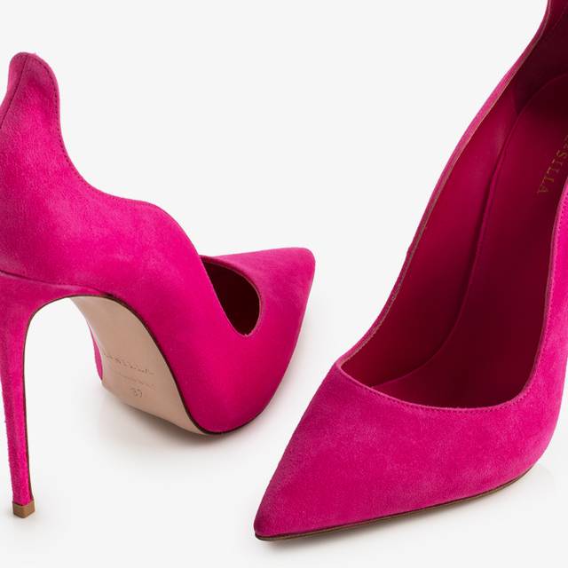 Le Silla Décolleté camoscio fucsia bouganville Promozione temporanea
