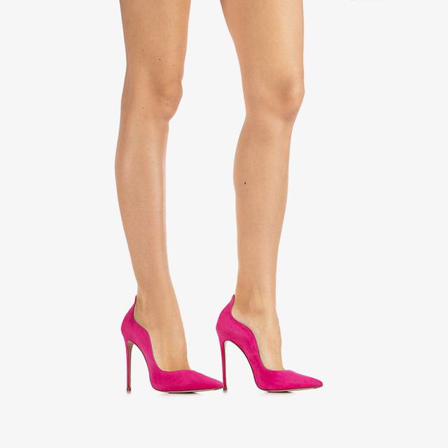 Le Silla Décolleté camoscio fucsia bouganville Promozione temporanea
