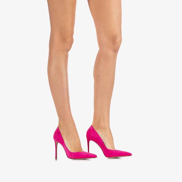Le Silla Décolleté camoscio fucsia bouganville Fino al 50% di sconto
