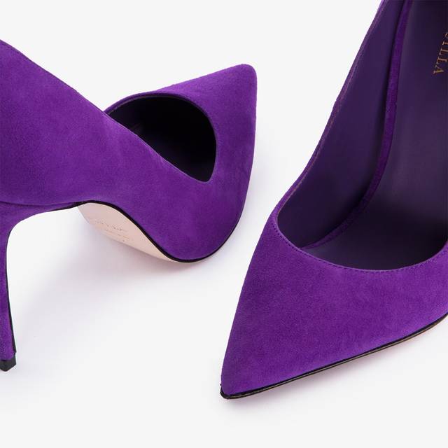 Le Silla Décolleté camoscio viola kamala Fino al 65% di sconto