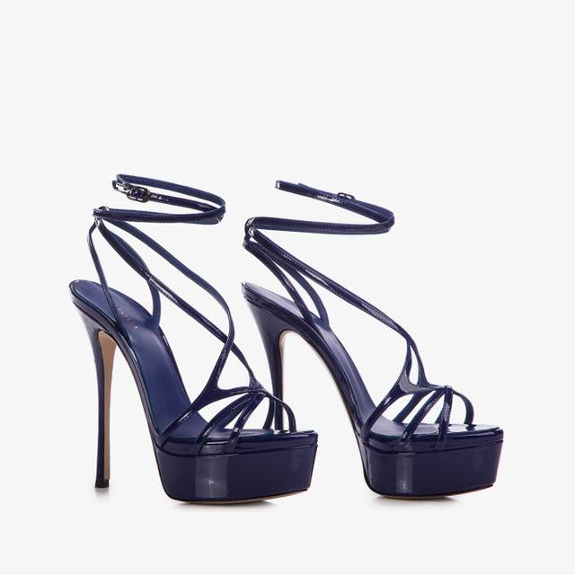 Le Silla Sandalo con plateau vernice blu lazuli Only for today