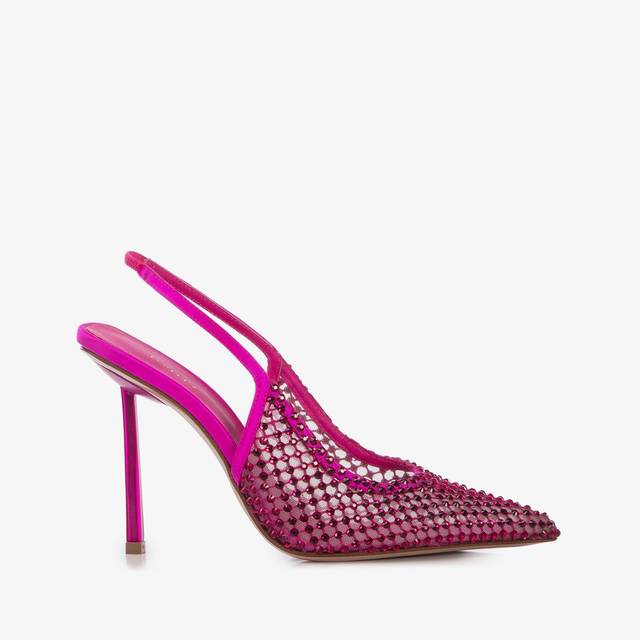 Le Silla Slingback gioiello rete fucsia bouganville Super sconto