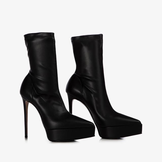 Le Silla Stivaletto con plateau pelle vegan nero Shopping Online