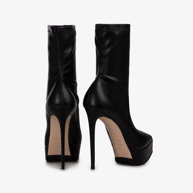 Le Silla Stivaletto con plateau pelle vegan nero Shopping Online