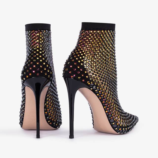 Le Silla Stivaletto calza nera e Cristalli iridescenti Convenienza