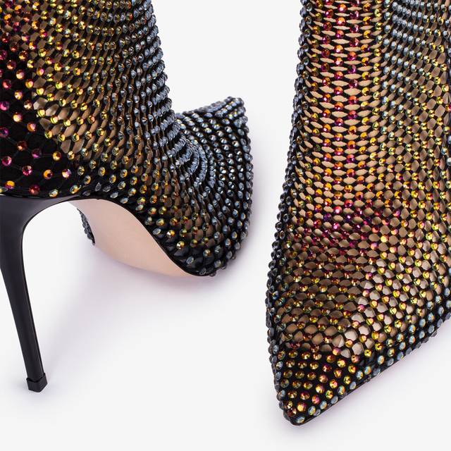 Le Silla Stivaletto calza nera e Cristalli iridescenti Convenienza